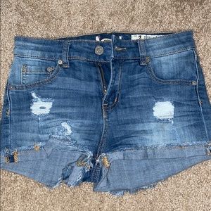 High waisted jean shorts size 3